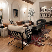 Walnut Wood Sofa – Luxurious Modern Design