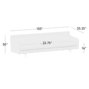 Tufted Russet Velvet Sofa