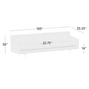 Tufted Russet Velvet Sofa