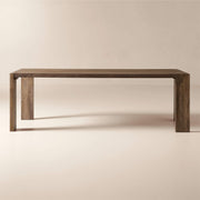 Rectangular Brown Wood Dining Table