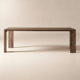 Rectangular Brown Wood Dining Table