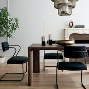 Rectangular Brown Wood Dining Table