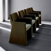 Foley Olive Green Velvet Dining Armchair