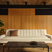 Sleek upholstered sofa