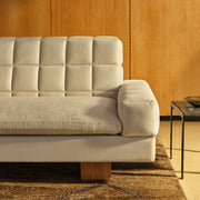 Sleek upholstered sofa
