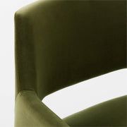 Foley Olive Green Velvet Dining Armchair