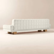 Sleek upholstered sofa