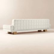 Sleek upholstered sofa