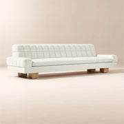 Sleek upholstered sofa