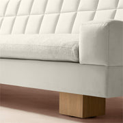Sleek upholstered sofa