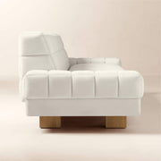 Sleek upholstered sofa