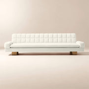 Sleek upholstered sofa
