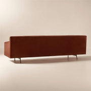 Tufted Russet Velvet Sofa