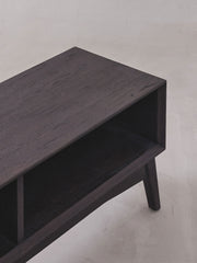 Black Solid Wood TV Cabinet