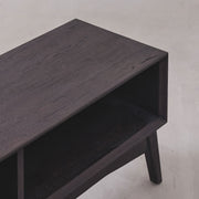Black Solid Wood TV Cabinet